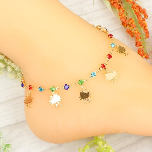 "Handmade Anklet – Elegant & Delicate Jewelry for Women | UNVRC1304 - Picture 4 of 10